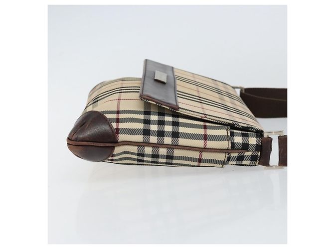 Burberry Borsa a spalla Nova Check in nylon beige e argento Auth ka314 - Ansicht 3
