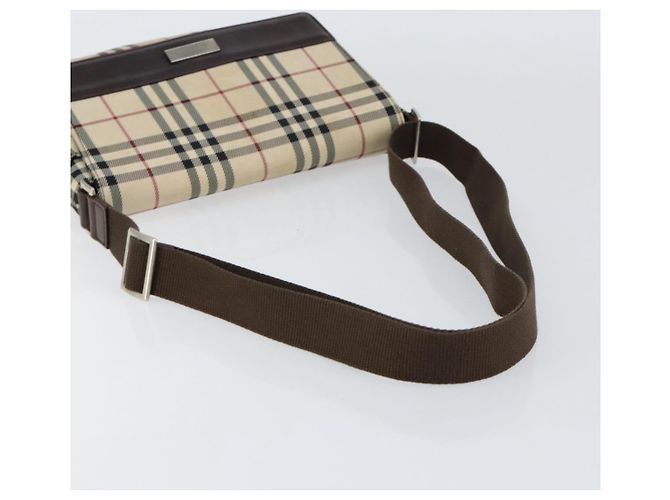 Burberry Borsa a spalla Nova Check in nylon beige e argento Auth ka314 - Ansicht 7