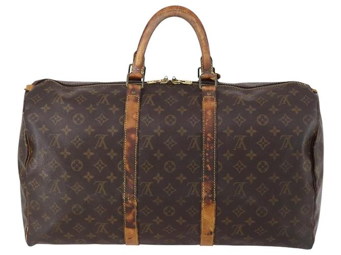 LOUIS VUITTON Borsa Boston Monogram Keepall 50 M41426 LV Auth 147097 Monogramma - vista 2