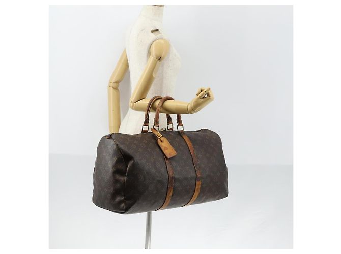 LOUIS VUITTON Borsa Boston Monogram Keepall 50 M41426 LV Auth 147097 Monogramma - vista 24