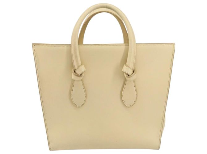 Borsa Tote CÉLINE TIE in pelle beige dorato Auth bs31025 D'oro - vista 13