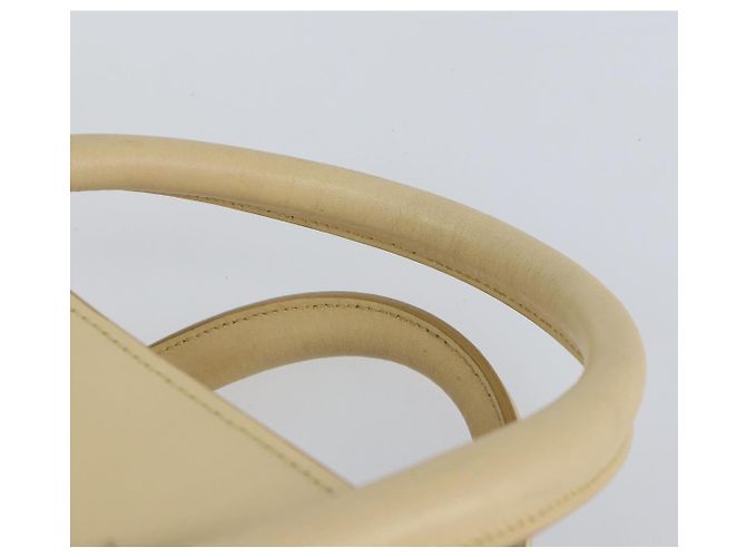 Borsa Tote CÉLINE TIE in pelle beige dorato Auth bs31025 D'oro - vista 8