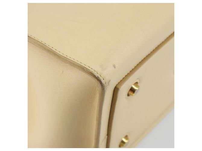 Borsa Tote CÉLINE TIE in pelle beige dorato Auth bs31025 D'oro - vista 9