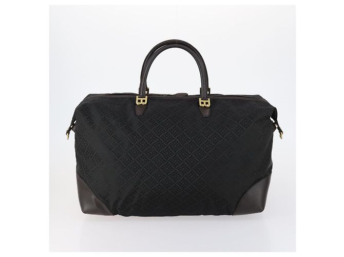 BALLY Borsa Boston Pelle Nylon 2 Set Nera Auth bs30850 Nero - vista 2