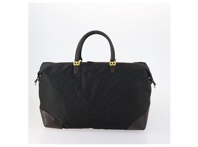 BALLY Borsa Boston Pelle Nylon 2 Set Nera Auth bs30850 Nero - vista 3
