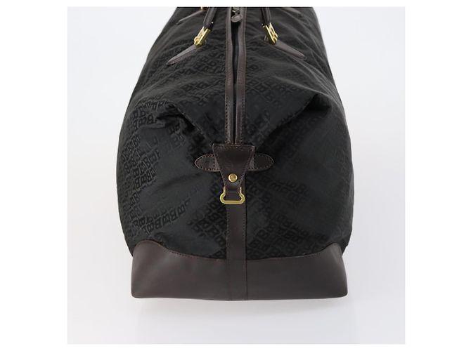 BALLY Borsa Boston Pelle Nylon 2 Set Nera Auth bs30850 Nero - vista 4