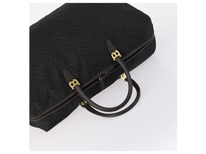 BALLY Borsa Boston Pelle Nylon 2 Set Nera Auth bs30850 Nero - vista 5