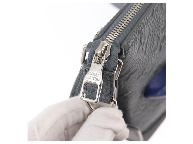 LOUIS VUITTON Borsa Hobo Cruiser PM Taurillon Climbing Grigia M20875 Auth 151374SM Marrone - vista 10