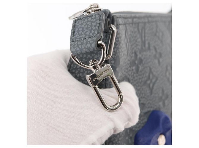 LOUIS VUITTON Borsa Hobo Cruiser PM Taurillon Climbing Grigia M20875 Auth 151374SM Marrone - vista 22
