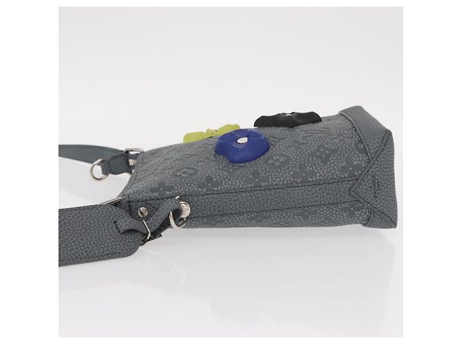 LOUIS VUITTON Borsa Hobo Cruiser PM Taurillon Climbing Grigia M20875 Auth 151374SM Marrone - vista 4