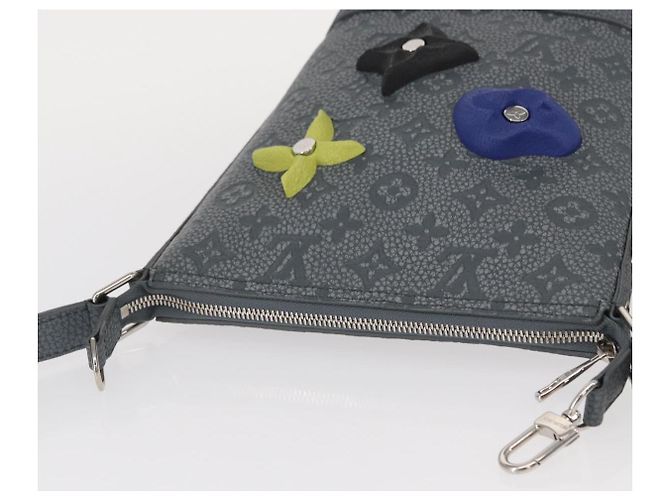 LOUIS VUITTON Borsa Hobo Cruiser PM Taurillon Climbing Grigia M20875 Auth 151374SM Marrone - vista 6
