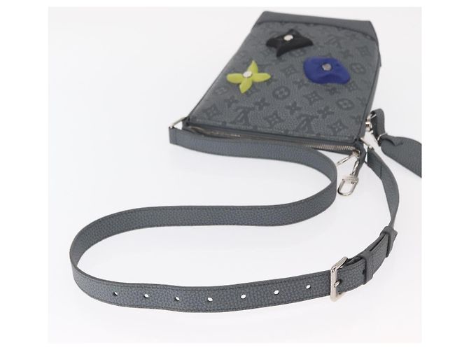 LOUIS VUITTON Borsa Hobo Cruiser PM Taurillon Climbing Grigia M20875 Auth 151374SM Marrone - vista 7
