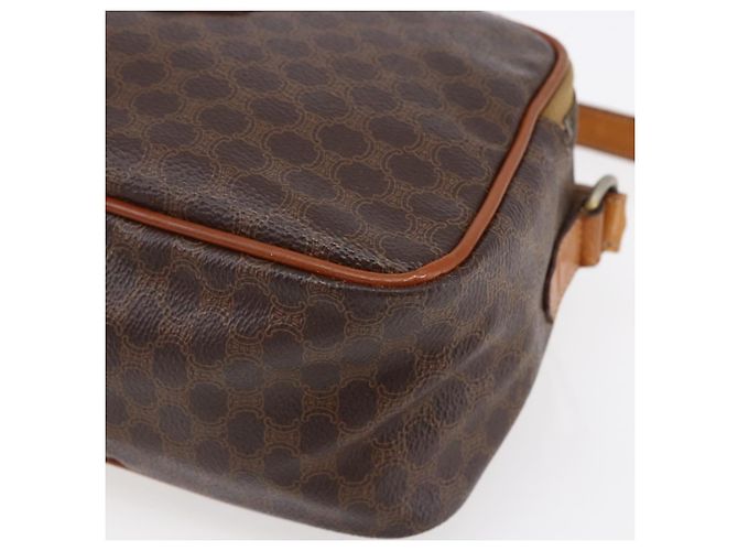 Céline Borsa a mano in tela Macadam CELINE in pelle PVC 2 in 1 marrone oro Auth 153470 D'oro - vista 10