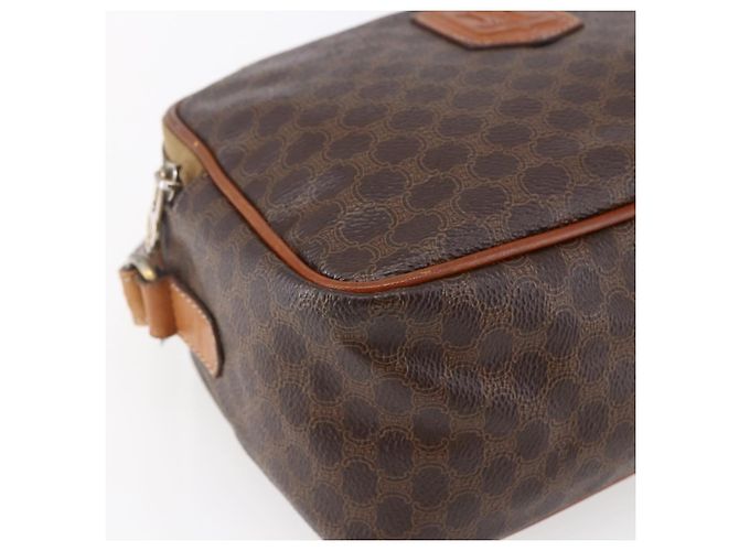 Céline Borsa a mano in tela Macadam CELINE in pelle PVC 2 in 1 marrone oro Auth 153470 D'oro - vista 15