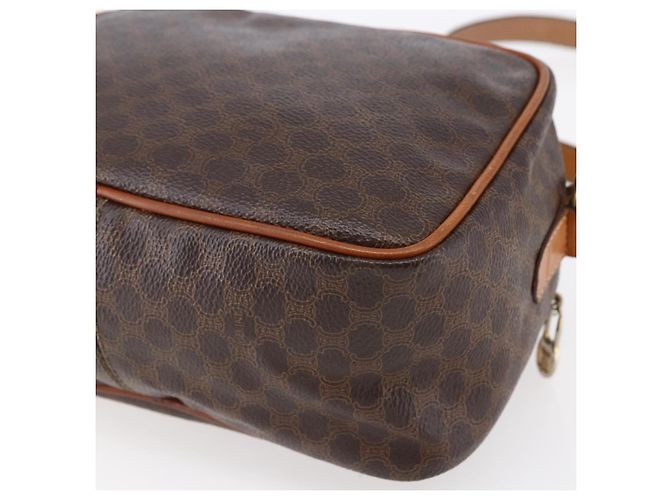Céline Borsa a mano in tela Macadam CELINE in pelle PVC 2 in 1 marrone oro Auth 153470 D'oro - vista 16