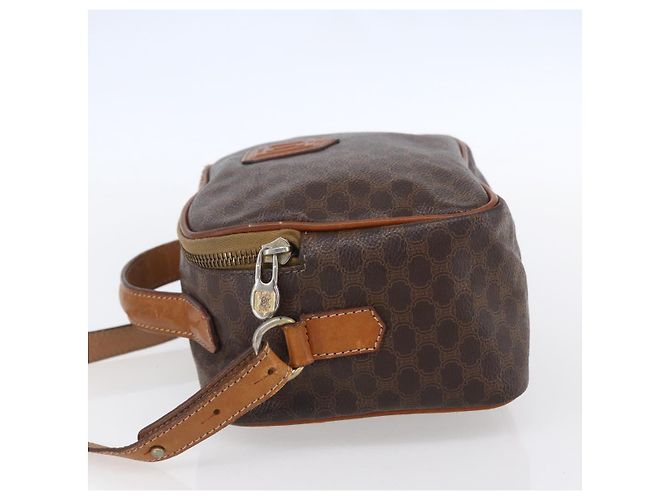 Céline Borsa a mano in tela Macadam CELINE in pelle PVC 2 in 1 marrone oro Auth 153470 D'oro - vista 3