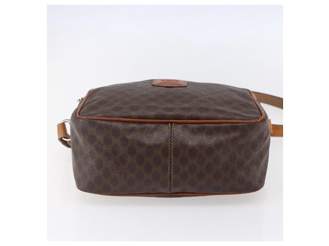 Céline Borsa a mano in tela Macadam CELINE in pelle PVC 2 in 1 marrone oro Auth 153470 D'oro - vista 5