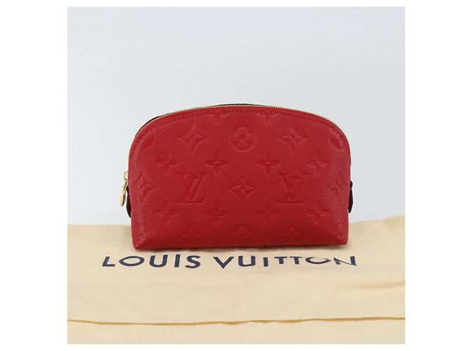 LOUIS VUITTON Pochette PM Monogram Empreinte Vermelha M69414 Auth 154301V Vermelho - vista 12