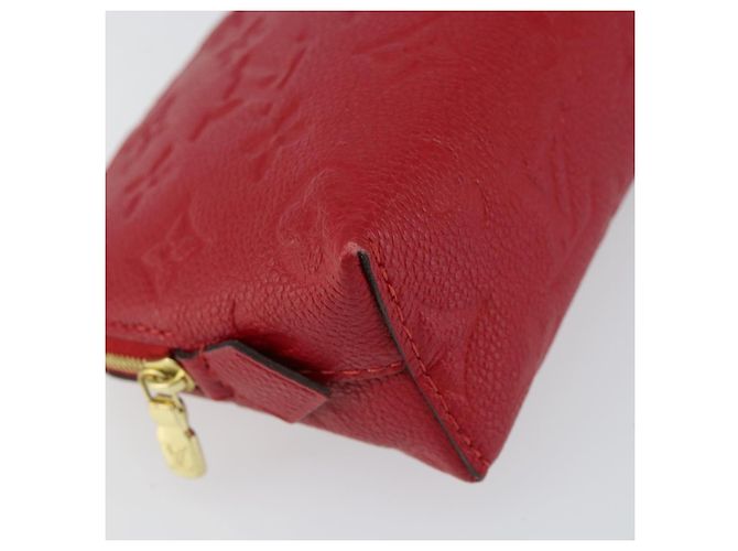 LOUIS VUITTON Pochette PM Monogram Empreinte Vermelha M69414 Auth 154301V Vermelho - vista 14