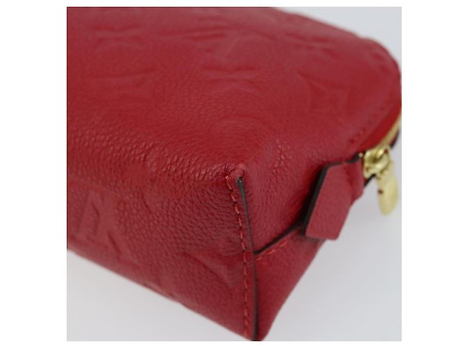 LOUIS VUITTON Pochette PM Monogram Empreinte Vermelha M69414 Auth 154301V Vermelho - vista 15