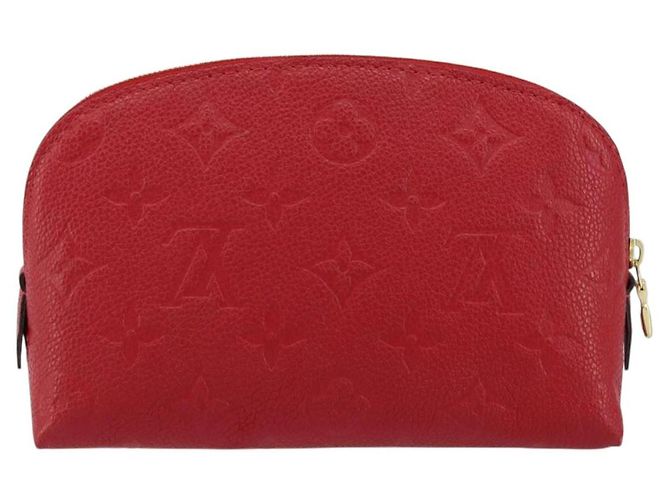LOUIS VUITTON Pochette PM Monogram Empreinte Vermelha M69414 Auth 154301V Vermelho - vista 2