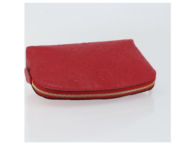 LOUIS VUITTON Pochette PM Monogram Empreinte Vermelha M69414 Auth 154301V Vermelho - vista 5