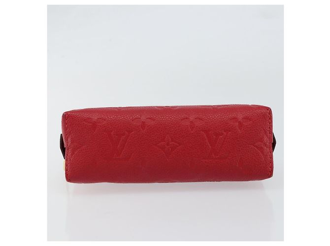 LOUIS VUITTON Pochette PM Monogram Empreinte Vermelha M69414 Auth 154301V Vermelho - vista 6