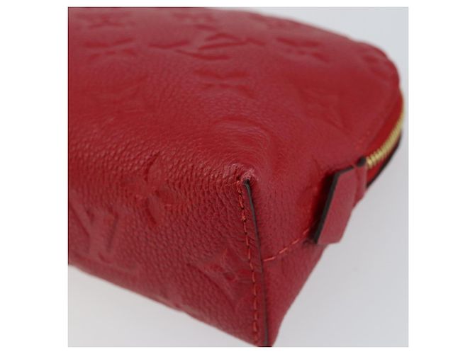 LOUIS VUITTON Pochette PM Monogram Empreinte Vermelha M69414 Auth 154301V Vermelho - vista 7