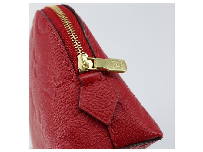 LOUIS VUITTON Pochette PM Monogram Empreinte Vermelha M69414 Auth 154301V Vermelho - vista 8
