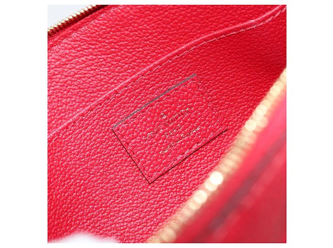LOUIS VUITTON Pochette PM Monogram Empreinte Vermelha M69414 Auth 154301V Vermelho - vista 9