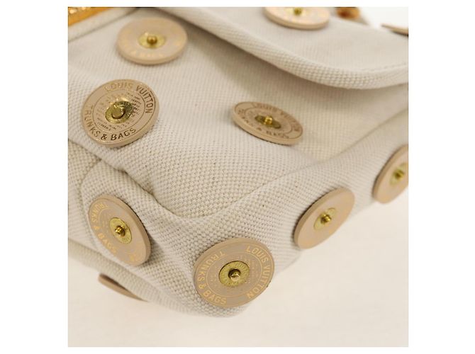 LOUIS VUITTON Tinkerbell Polka Dots Panama Bag Canvas White M95407 Auth 153639SM - view 16