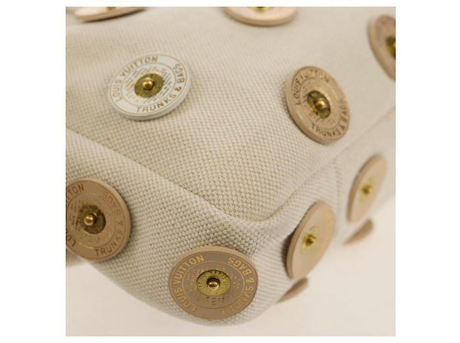 LOUIS VUITTON Tinkerbell Polka Dots Panama Bag Canvas White M95407 Auth 153639SM - view 17