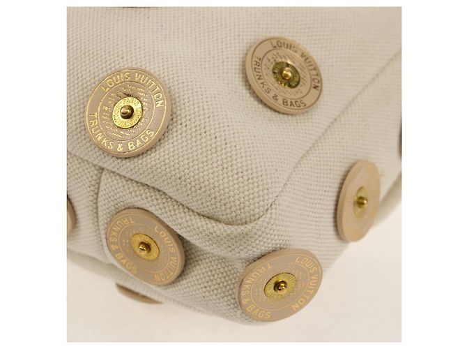 LOUIS VUITTON Tinkerbell Polka Dots Panama Bag Canvas White M95407 Auth 153639SM - view 18