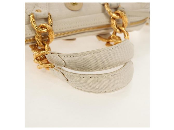 LOUIS VUITTON Tinkerbell Polka Dots Panama Bag Canvas White M95407 Auth 153639SM - view 7