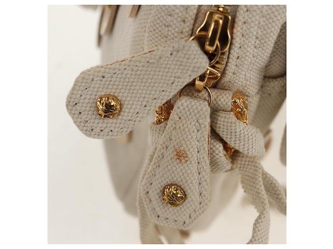 LOUIS VUITTON Tinkerbell Polka Dots Panama Bag Canvas White M95407 Auth 153639SM - view 9