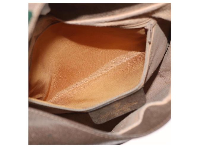 Borsa Sherry Line GG Supreme Web di GUCCI in PVC beige e oro 10 02 056 Auth BA8485 D'oro - vista 11