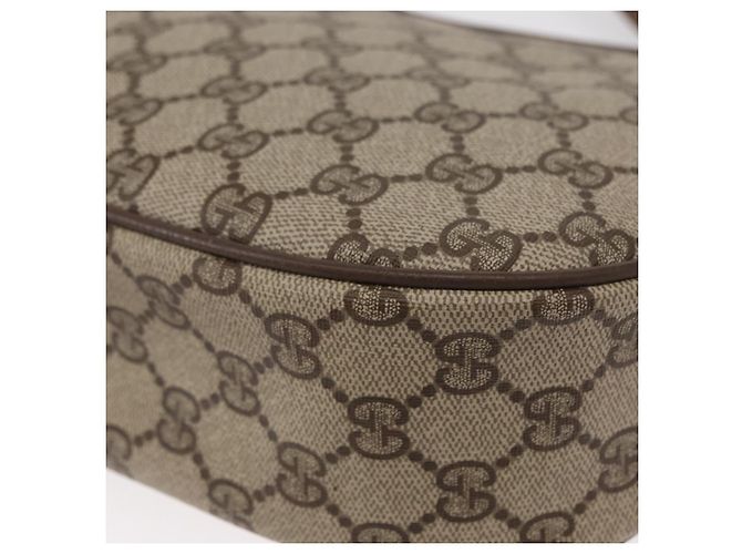 Borsa Sherry Line GG Supreme Web di GUCCI in PVC beige e oro 10 02 056 Auth BA8485 D'oro - vista 16