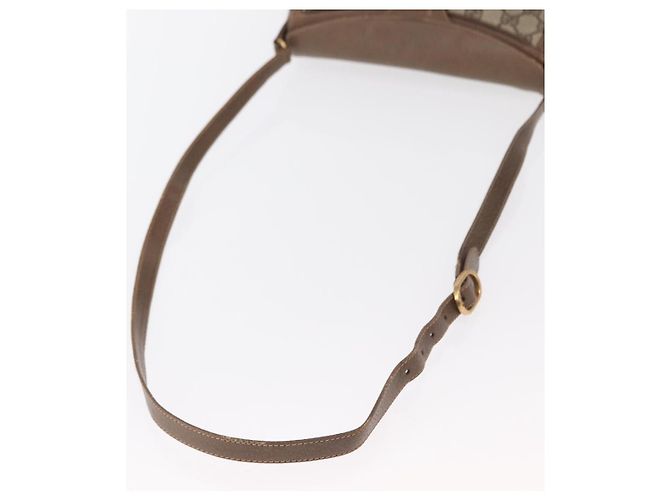 Borsa Sherry Line GG Supreme Web di GUCCI in PVC beige e oro 10 02 056 Auth BA8485 D'oro - vista 7