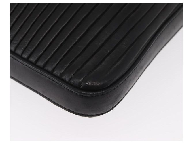 Borsa a Spalla Gancini in Pelle Nera e Argento di Salvatore Ferragamo Auth gh1244 Nero - vista 15