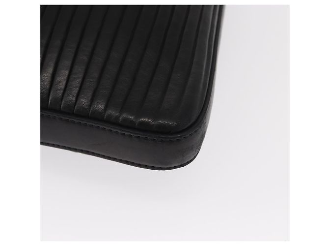 Borsa a Spalla Gancini in Pelle Nera e Argento di Salvatore Ferragamo Auth gh1244 Nero - vista 9