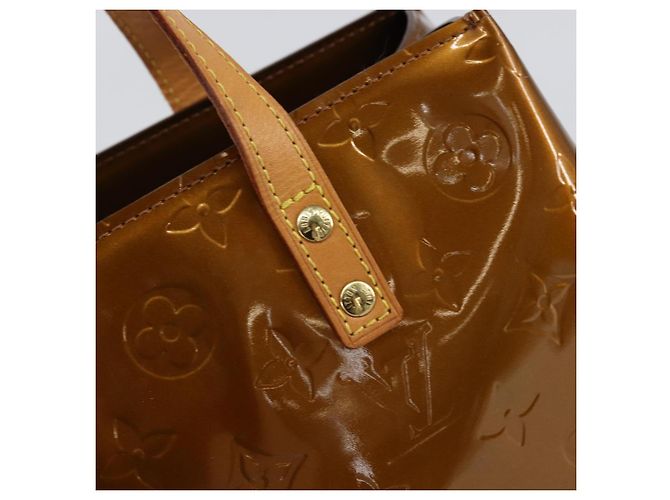 LOUIS VUITTON Monogram Vernis Reade PM Borsa a Mano Bronzo M91146 LV Auth yk19861 - vista 10