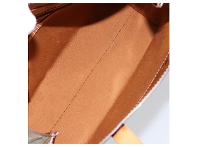 LOUIS VUITTON Monogram Vernis Reade PM Borsa a Mano Bronzo M91146 LV Auth yk19861 - vista 11