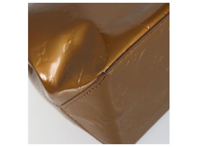LOUIS VUITTON Monogram Vernis Reade PM Borsa a Mano Bronzo M91146 LV Auth yk19861 - vista 14
