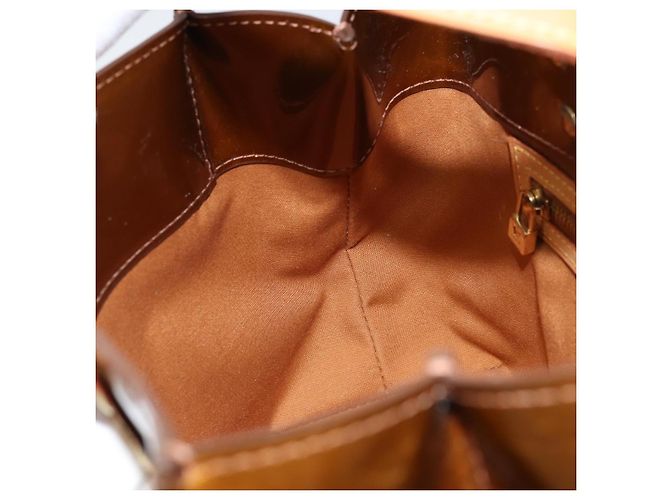 LOUIS VUITTON Monogram Vernis Reade PM Borsa a Mano Bronzo M91146 LV Auth yk19861 - vista 19