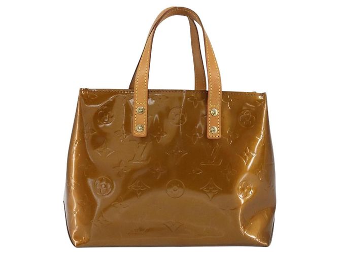 LOUIS VUITTON Monogram Vernis Reade PM Borsa a Mano Bronzo M91146 LV Auth yk19861 - vista 2