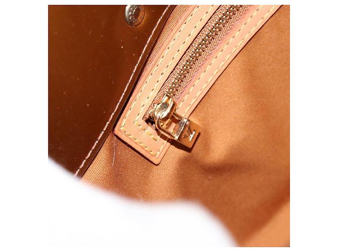 LOUIS VUITTON Monogram Vernis Reade PM Borsa a Mano Bronzo M91146 LV Auth yk19861 - vista 20