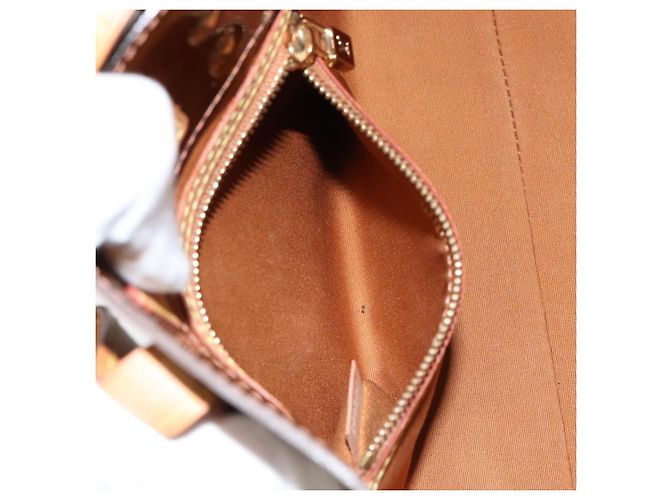 LOUIS VUITTON Monogram Vernis Reade PM Borsa a Mano Bronzo M91146 LV Auth yk19861 - vista 21