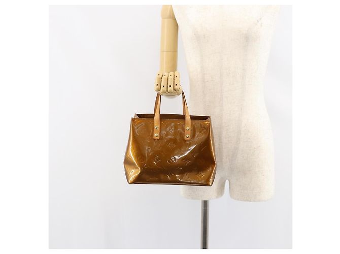 LOUIS VUITTON Monogram Vernis Reade PM Borsa a Mano Bronzo M91146 LV Auth yk19861 - vista 22