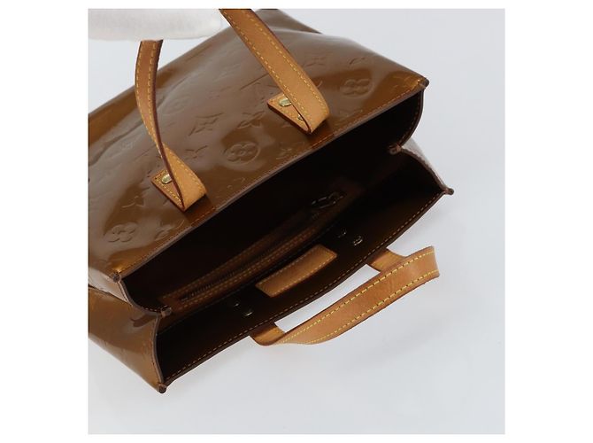 LOUIS VUITTON Monogram Vernis Reade PM Borsa a Mano Bronzo M91146 LV Auth yk19861 - vista 6