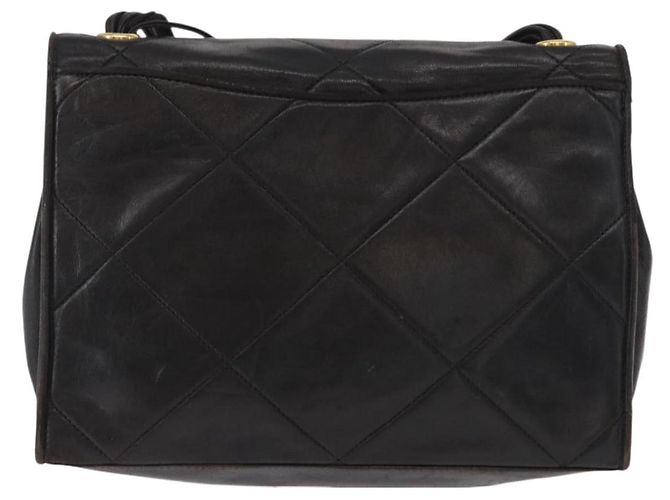 CHANEL Matelassierte Schultertasche aus Lammleder Braun Gold CC Auth BA8409 Golden - Ansicht 2